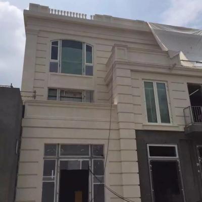 China Facade Beige Limestone Exterior Wall Cladding Modern Exterior Building Tiles for sale