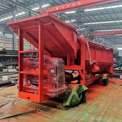 China Mobile ore drum trommel screen gold washing plant for ore selection for sale