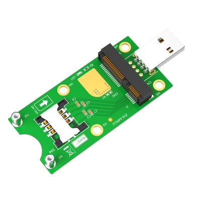 中国 ノートパソコン 8ピン ミニ PCI-E から USB アダプター カード WWAN LTE モジュール 販売のため