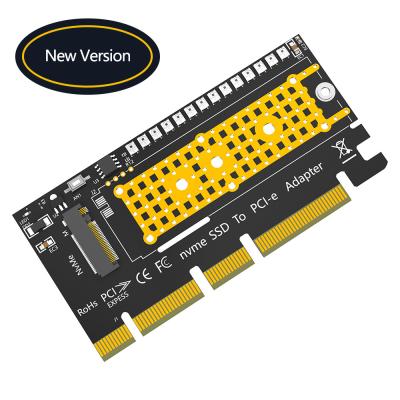 China M.2 nvme SSD naar PCI-E 4X/8X/16X adapter met 3528 kleurrijke flitsende LED Te koop