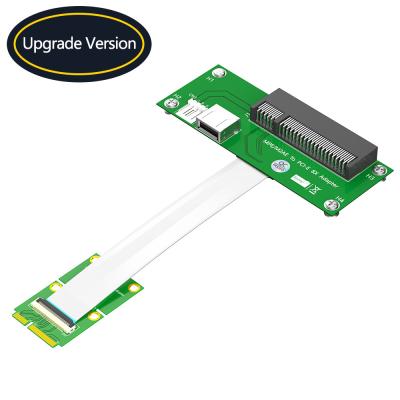 China Horizontale Mini PCI-E naar PCI-E Express X8+USB Riser Card met High Speed FPC kabel Te koop