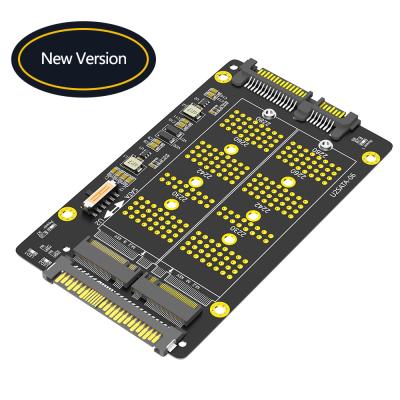 China Neue Version 2 in 1 Combo M.2 ((NGFF) NVME PCI-E SSD zu U.2 SFF-8639 & M.2 ((NGFF) SATA SSD zu SATA Adapter zu verkaufen