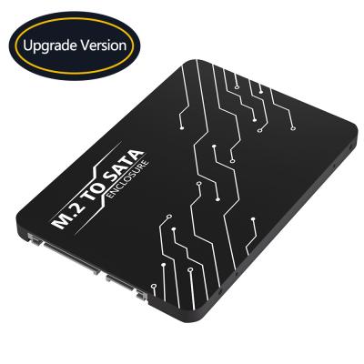 中国 SSD 収納 M.2 SATA SSD B KEY to SATA3.0 2.5インチ アダプターコンバーター 7mm アルミケース ブラックボックス 2230 2242 2260 2280 M2 SSD 販売のため