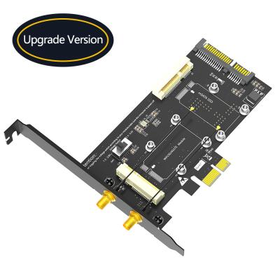 China Mini PCI-E para PCI-E 1x e MSATA para SATA3 Adaptador WiFi para 3G 4G LTE Msata SSD à venda