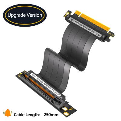 China Alta velocidad GPU Riser PCI-E 4.0 Cable de extensión rápida Negro 16x blindado en venta