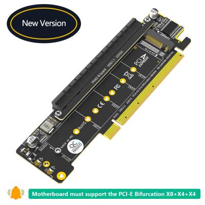 China Dual NVMe PCIe Adapter PCIe 4.0 X16 to Dual NVMe and 1x More PCIe x16 Adapter for M.2 NVMe SSD zu verkaufen