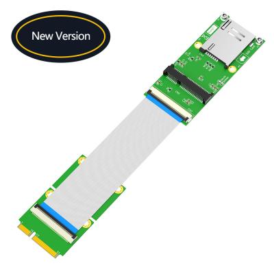 Cina Mini PCI-E 52Pin per MPCIe Wireless Adapter Card con 1 slot SIM FPC Cable per modulo Wifi di prova o modem WWAN 3G 4G LTE in vendita