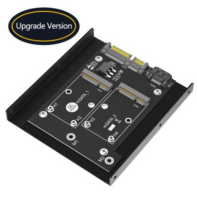 China Upgrade Version Dual MSATA SSD zu Dual SATA3 Konverter Adapter Karte mit 3,5 Zoll HDD Halterung zu verkaufen