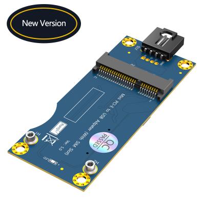 Chine USB 2.0 9PIN Header to Mini PCI-E PCIe 52PIN Wireless Module Adapter with SIM Card Slot Ver 5.0 for GSM WWAN 3G 4G LTE à vendre