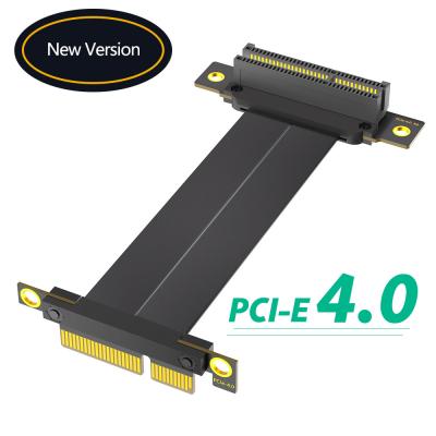 China PCI-e PCI Express 4.0 4X Cable de extensión con doble dirección vertical de 90 grados en venta