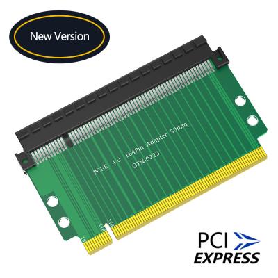 China PCI-Express 4.0 16x tarjeta de aumento, 180 grados de alta velocidad tarjeta de aumento de 60 mm de altura en venta