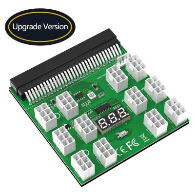 China 12 PCS ATX 6Pin Steckverbinder Stromversorgung Breakout Board Adapter für ETH Bitcoin Mining zu verkaufen