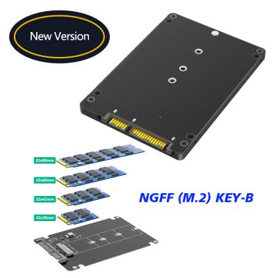 중국 M.2 SSD에서 2.5 SATA 칸막이, B & M 키 SATA SSD 변환기 2.5 인치 SATA 3.0 카드와 7mm 플라스틱 케이스 판매용