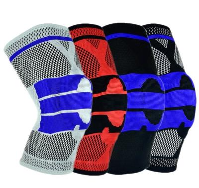 China Adjustable Elasticity Breathable Knee Brace Compression Sleeves, Elastic Knee Wraps Stabilizer with Silicone Gel and Spring Support#HX-15 for sale