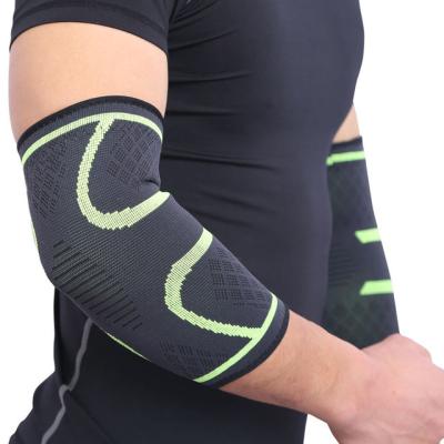 China Sports Adjustable Breathable Elastic Elbow Gym Brace Protective Elasticity Pad Absorb Sweaty Elbow Sports Basketball Arm Sleeve Brace#E-HZ12 for sale