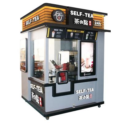 China Mall Coffee Milk Tea Robot Do Smart Vending Machine with Smart Ice Bubble Tea Vending Machine or No Ice Shop for sale