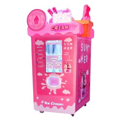 China Soft Mall Ice Cream Maker Vending Machine Ice Cream Freezer Vending Machine With Fridge for sale