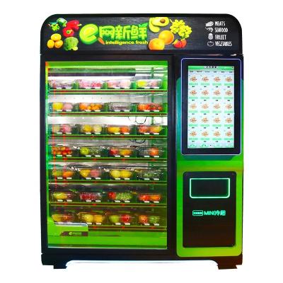 China Mall Salad Vegetable and Fruit Single-cabinet Commercial Vending Machine Fully Automatic for 2022 New Style for sale