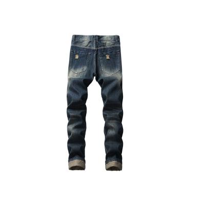 China Breathable Factory Direct Selling Jeans Fashion Mens Ripped JeanstaperedVintage Ripped Jeans for sale