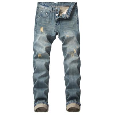 China 2021 new style men's breathable ripped jeans slim fit jeans for men conventional models slim fit jeans for sale