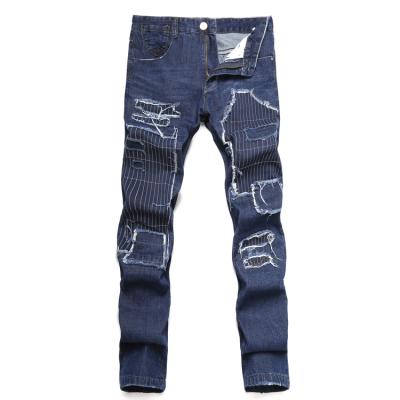 China Breathable Quick Ripped Jeans Delivery Men Slim Fit Jeans For Men Wholesale Custom Ripped Jeans for sale