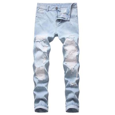 China Breathable high quality custom made ripped jeans slim fit jeans for mens denim mens pant jeans for sale