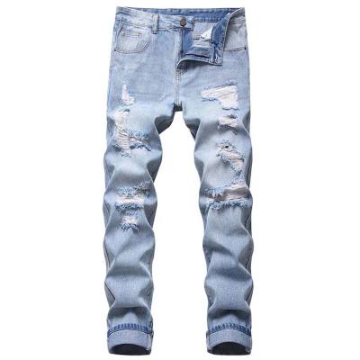 China Breathable best factory hot ripped jeans slim fit jeans for mens denim mens pants jeans for sale