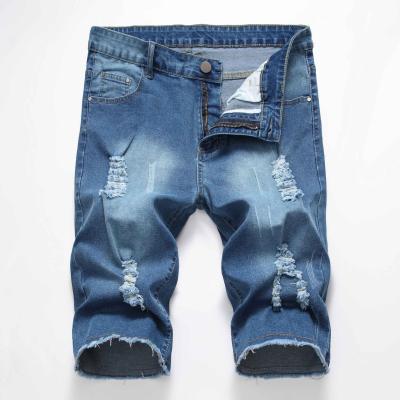 China Haley Style Breathable Jeans Shorts Cheapest Supplier Hot Sale High Quality Mens Jeans Shorts Denim Ripped Jeans for sale