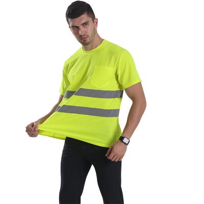 China Safety Press VISIBILITY TOPS Custom Logo Shirts High Visibility Silver Warm Reflective T-Shirts for sale