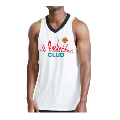 China 100% Polyester Mesh Fitness Tank V-Neck Tops QUICK DRY Sportswear Basketball Tank Tops Sleeveless Shirts For Men for sale