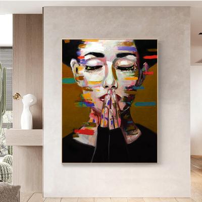 China Modern Waterproof+ECO-Friendly Canvas Prints Painting Abstract Graffiti Art Portrait Women Pictures Posters On Wall For Living Room Home Decor for sale