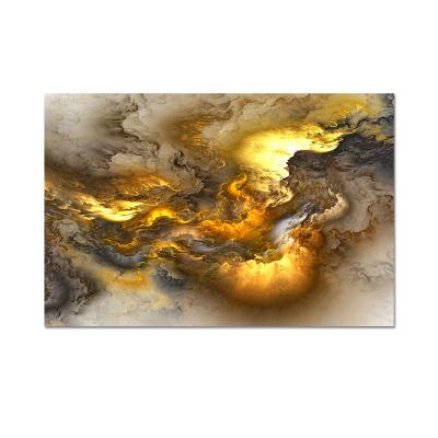 China High Resolution Printing Canvas Cloud Painting Modern Nordic Abstract Poster And Gold And Gray Wall Art Picture Print For Living Room Decor Cuadro for sale