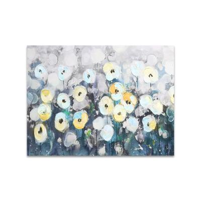 China 100% Modern Thick YIWU QIPING Abstract Hand Painted Flower Art Knife Painting Wall Decorations For Living Room Hotel Office for sale