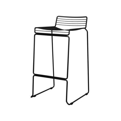 China Bar Furniture Modern Kitchen Countertop Metal Wire Mesh Bar Chair Industrial Bar Stool for sale