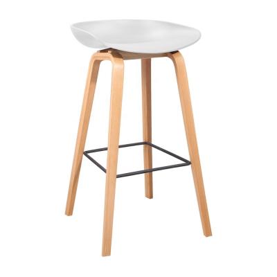 China Bar Furniture Kitchen Modern White Chair Wood Stool Plastic Bar Stools for sale