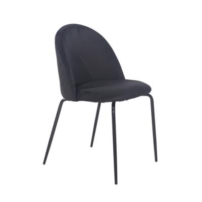 China Modern Dining Room Furniture Velvet Metal Fabric Upholstered Gold Leg Dining Chair Ottoman Chairs for sale