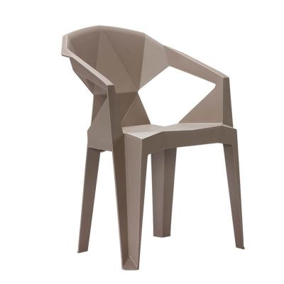 China Dining room furniture creative geometric design for barbecue outdoor beer plastic chair for sale