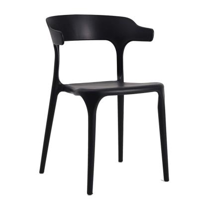 China Dining Room Furniture Colored Modern Cheap Wholesale Plastic PP Monoblock Seat Chair With Steel Leg for sale