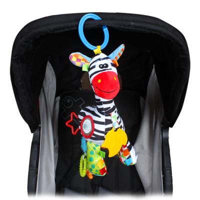 China S015 Soft Toy Zebra Baby Toy With Musical Pull String Crib Hanging for sale