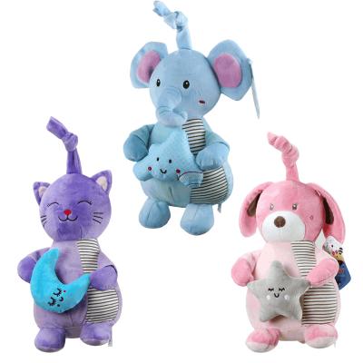 China Music Star Moon Baby Ring Music Box Cartoon Animal Ring Bed Hang Doll Baby Toys D137 for sale