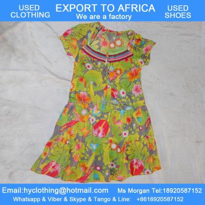 China High end sale 100% cotton facotry beautiful second used dress for ladies in africa in bales for sale