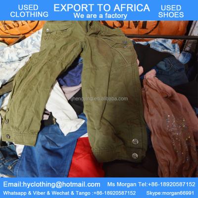 China Top Brand Made Europe Top Selling Cheap Style Clean Fashion Jeans Pants Used Clothes for sale