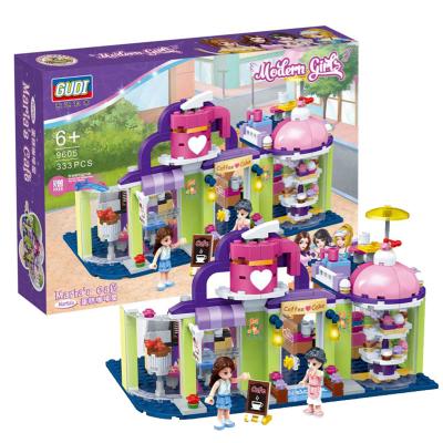 China Building Toy Girl Gift Maria's Cake Cafe Building Set Building Block 336pcs Educational Toy Game Housing Building Block Set for sale