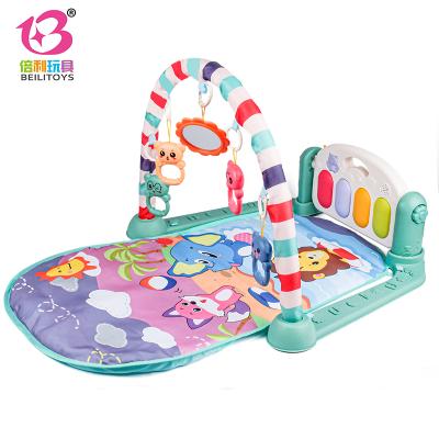 China Gym mat for baby games music baby games fitness toys baby activities piano mat baby games wholesale fitness mat with rattle toys for sale