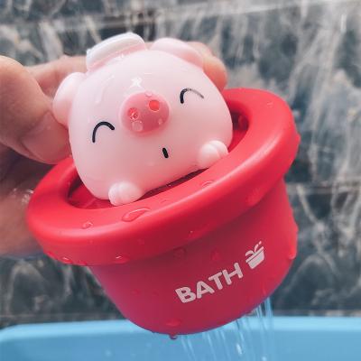 China Unique Bath Toys Educational Unique Automatic Bathtub Cartoon Piggy Shower Sprinkler Sprinkler Bathing Toys for sale