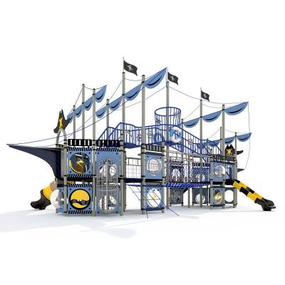 China Outdoor Sport Game Pirate Ship Style Cool Captain Plastic Playground Paradise For Kids for sale