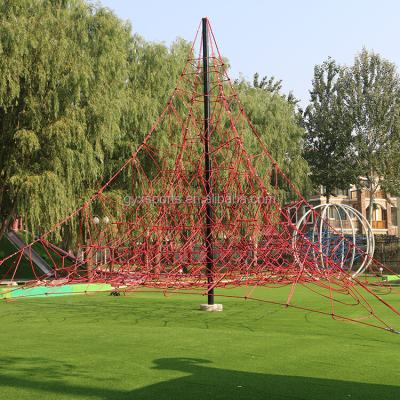 China Children Climbing Color Rope Net Kids Outdoor Play Park Combine Climbing Adventure Pyramid Net Structure for sale