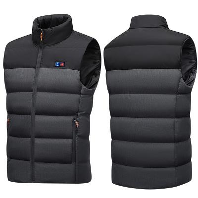 China Anti-pilling 11 Heating Zones Heated Vest  Gilet Winter Outdoor Control Temperature USB Charging Waistcoat Warm Heated Clothes Vest for sale