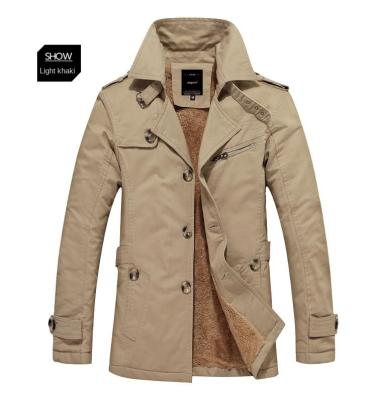 China Breathable Winter new men's lapel cotton coat warm jacket slim fit mid-length men's fleece coat wholesale factory direct sales for sale