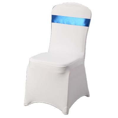 China Simple Custom Polyester Spandex Stretch Chair Cover For Weddings Dining Party for sale